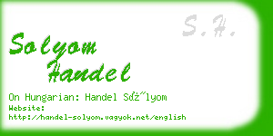 solyom handel business card